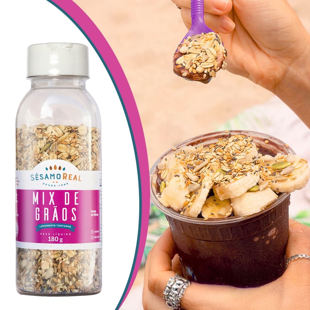 Kit 12 Mix de Grãos Tostados 180g Natural Crocante e Ideal para Saladas e Receitas Saudáveis