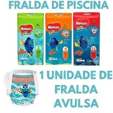 Fralda de piscina Huggies infantil