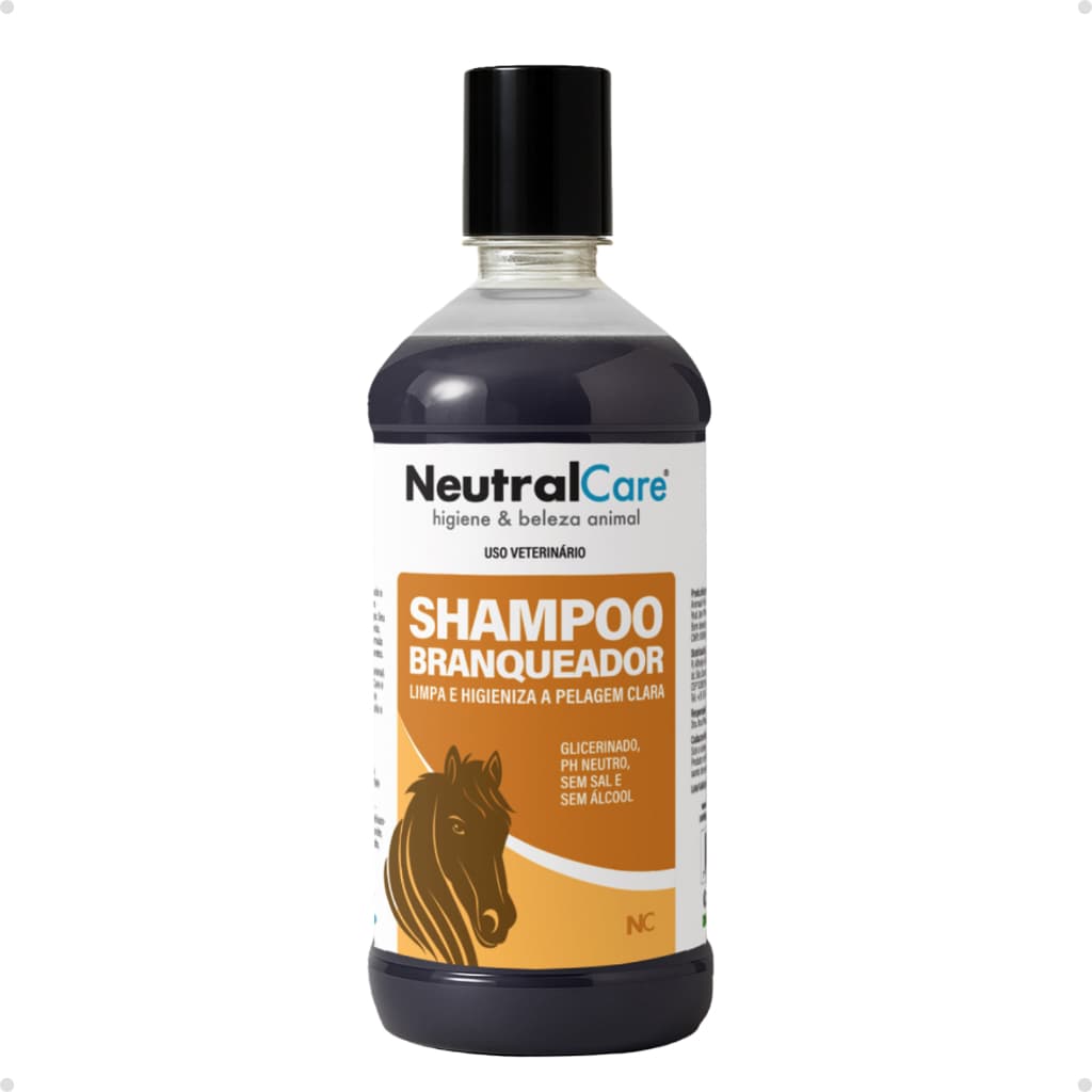 SHAMPOO PARA CAVALO COM PELAGEM BRANCA OU CLARA 1 LITRO NEUTRALCARE
