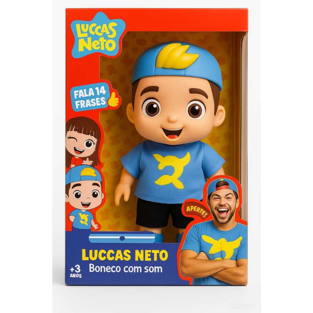 Luccas Neto Boneco articulado Emborrachado fala 14 Frases