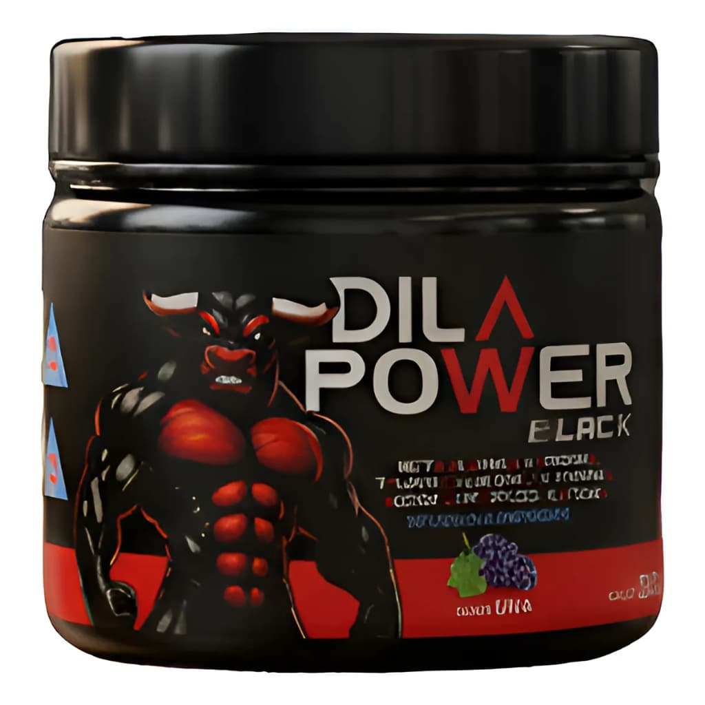 Dilapower Black Pré Treino Extra Pump 300g Sabor Uva Energia e Foco para Treinos