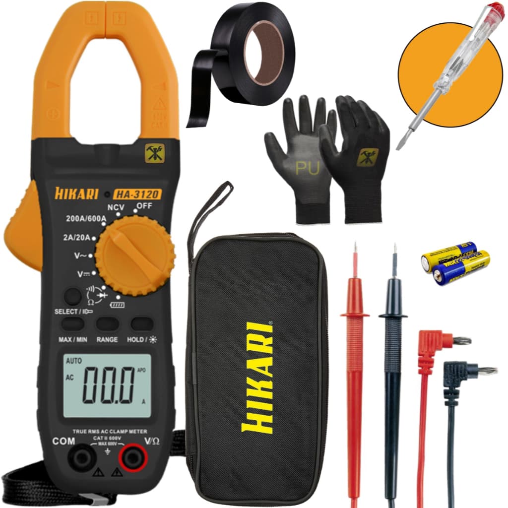 Alicate Amperimetro Digital True Rms Ha-3120 Hikari Com Bolsa
