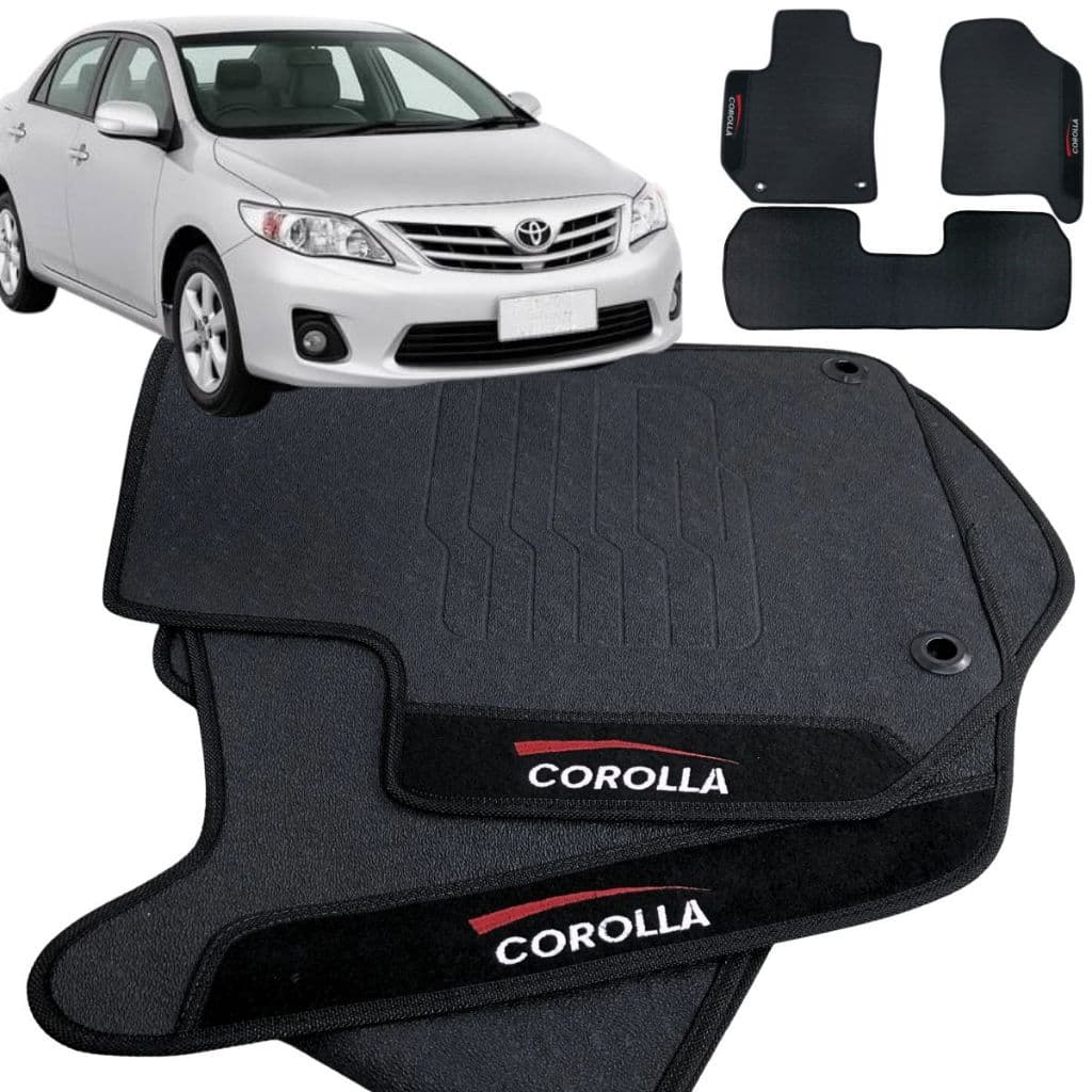 Tapete Corolla 2008 2009 2010 a 2017 Borracha Automotivo Antiderrapante traseira inteiriça Jogo