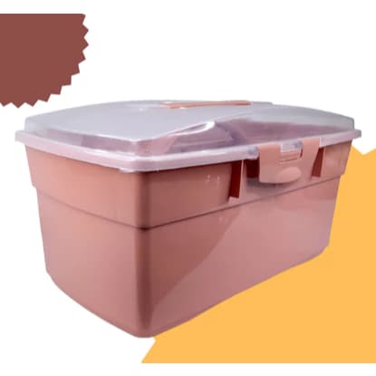 Maleta De Manicure CAIXA ORGANIZADORA  Utensilio De Casa Rosa Reforcada E Grande ray 164