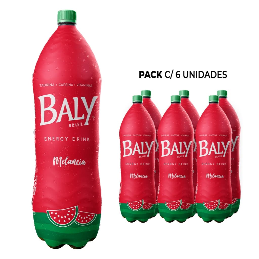 Pack Energético Baly Energy Drink Melancia 2l