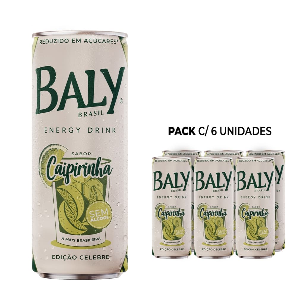 Pack Energético Baly Energy Drink Caipirinha 250ml