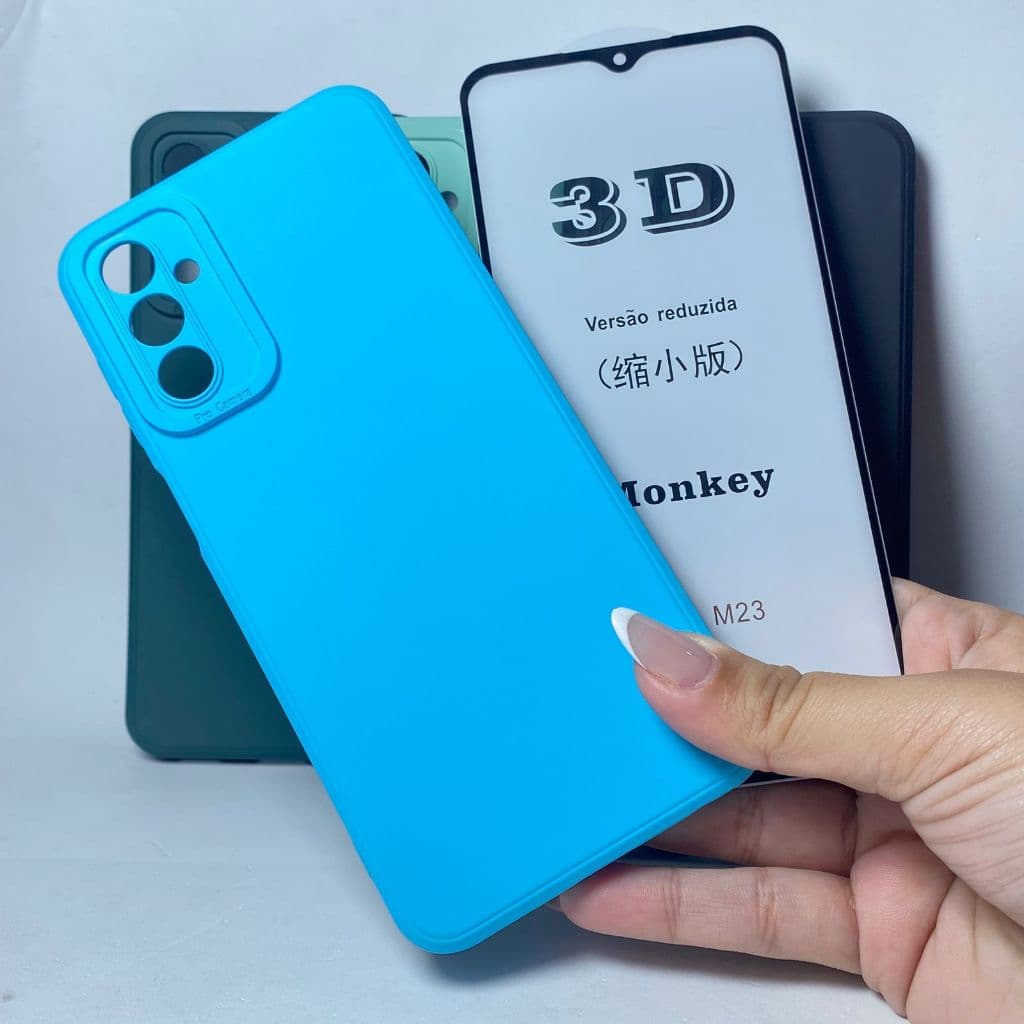 Capa M23 + Película 3D Samsung Capinha Case Protetora Celular Silicone
