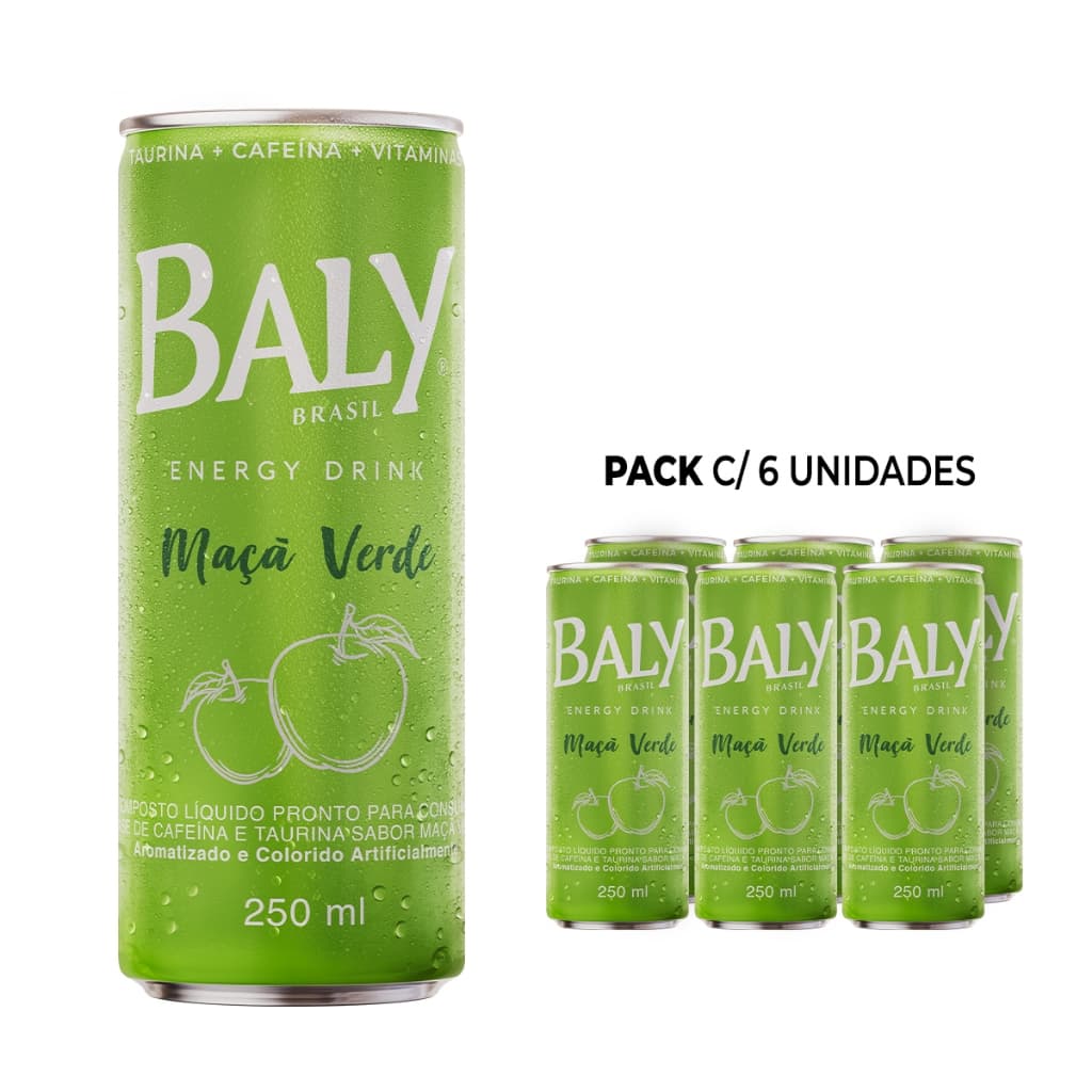 Energético Baly Energy Drink Maçã Verde 250ml