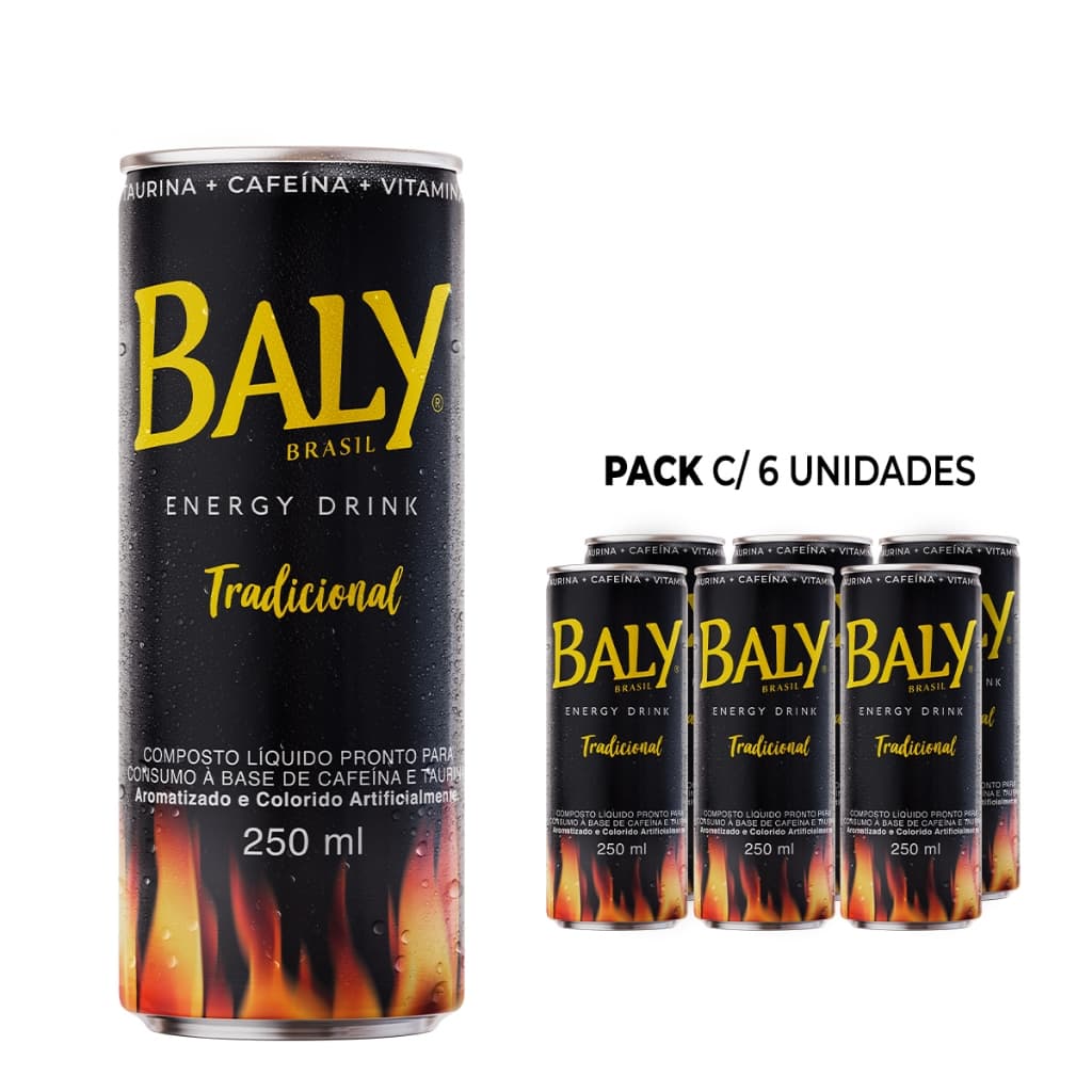 Pack Energético Baly Energy Drink Tradicional 250ml