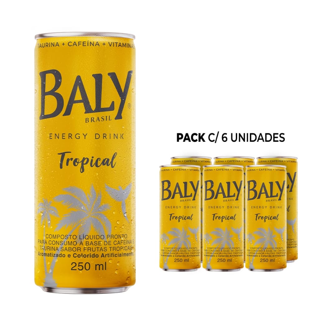 Pack Energético Baly Energy Drink Tropical 250ml