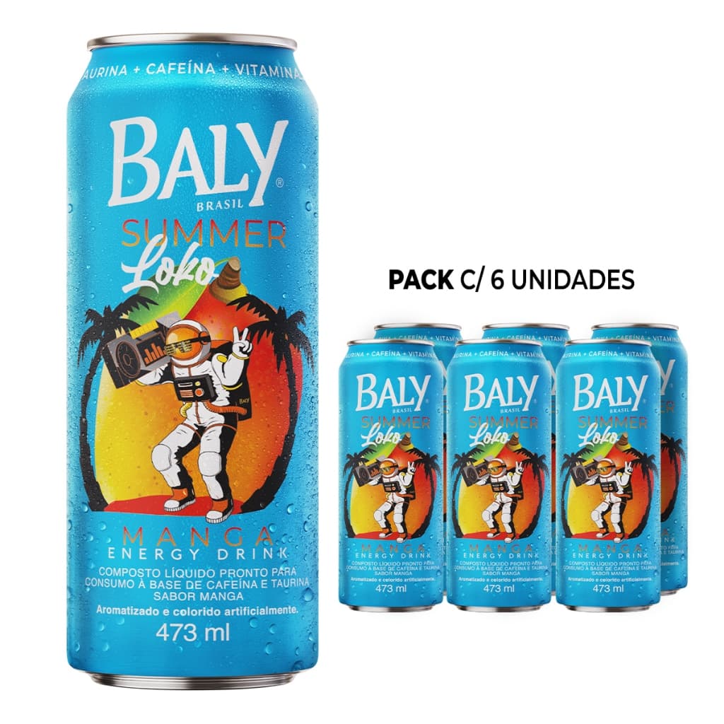 Pack Energético Baly Energy Drink Manga Summer Loko 473ml