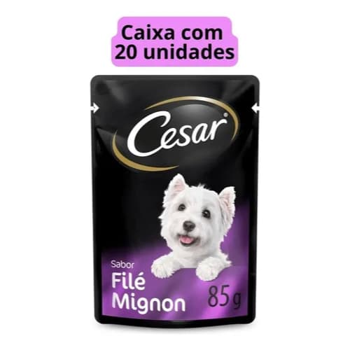 Ração Úmida Cesar para Cachorros Adultos 85g Escolha o sabor - Caixa com 20 Unidades