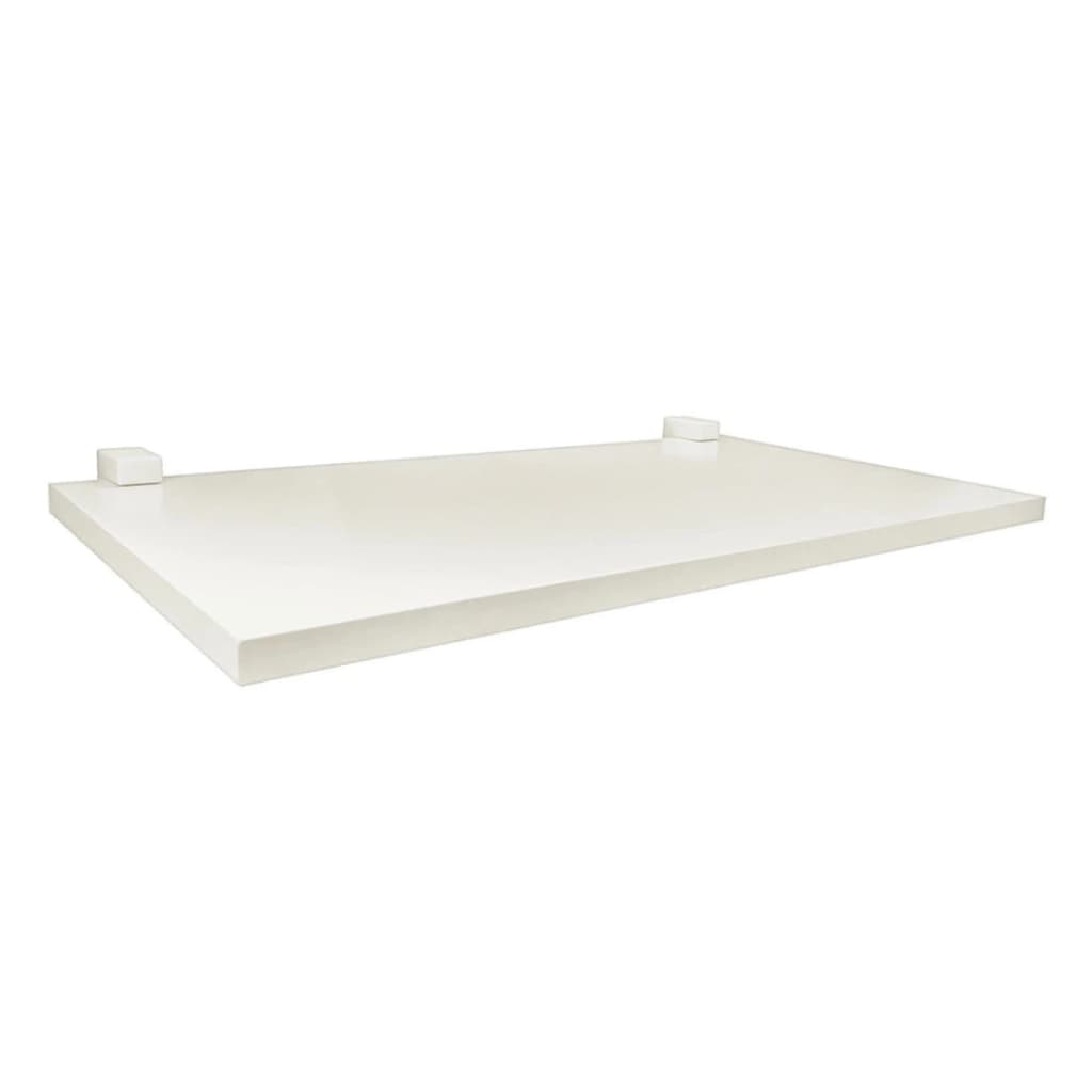 Prateleira Branca 1,2x20x40cm em MDF com 2 Suportes Branco Parede Decoração Casa