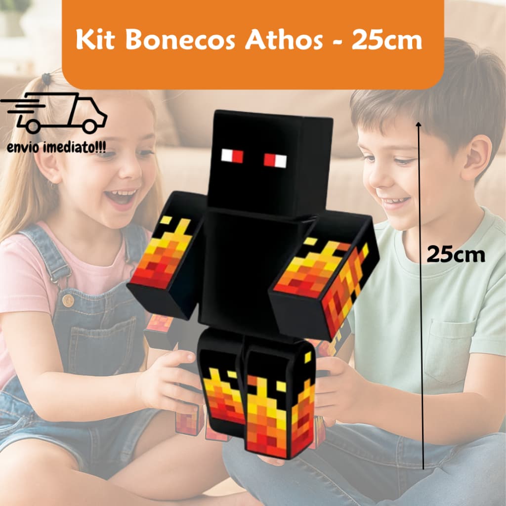 Boneco Athos Gamer Original 25cm Youtube Skins Articulado - Algazarra
