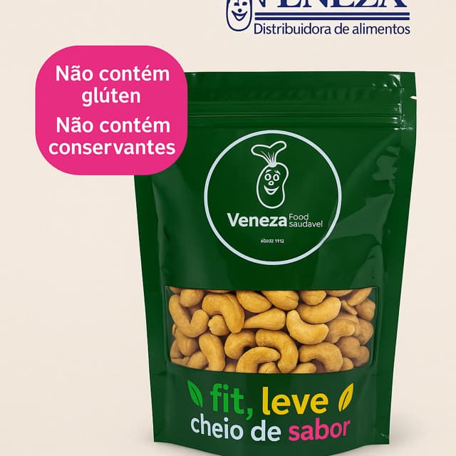 Castanha Caju torrada com sal (Veneza food saudável) 200 gramas