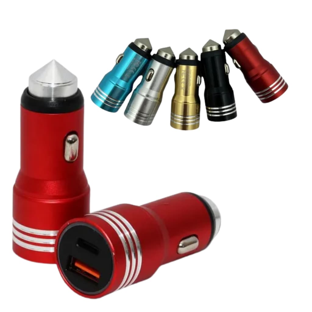 Carregador Adaptador USB Android Iphone Veicular Carregamento Rápido