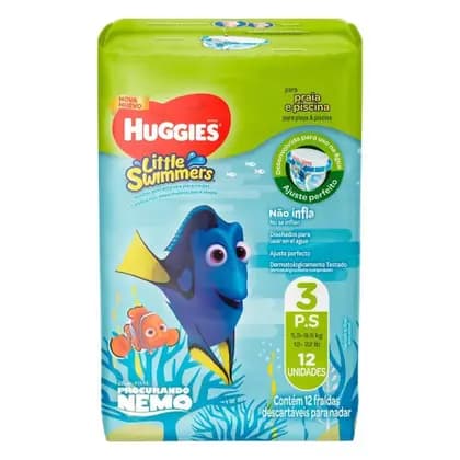 (FRACIONADA) 1 UN FRALDA PRAIA E PISCINA HUGGIES LITTLE SWIMMERS P/S