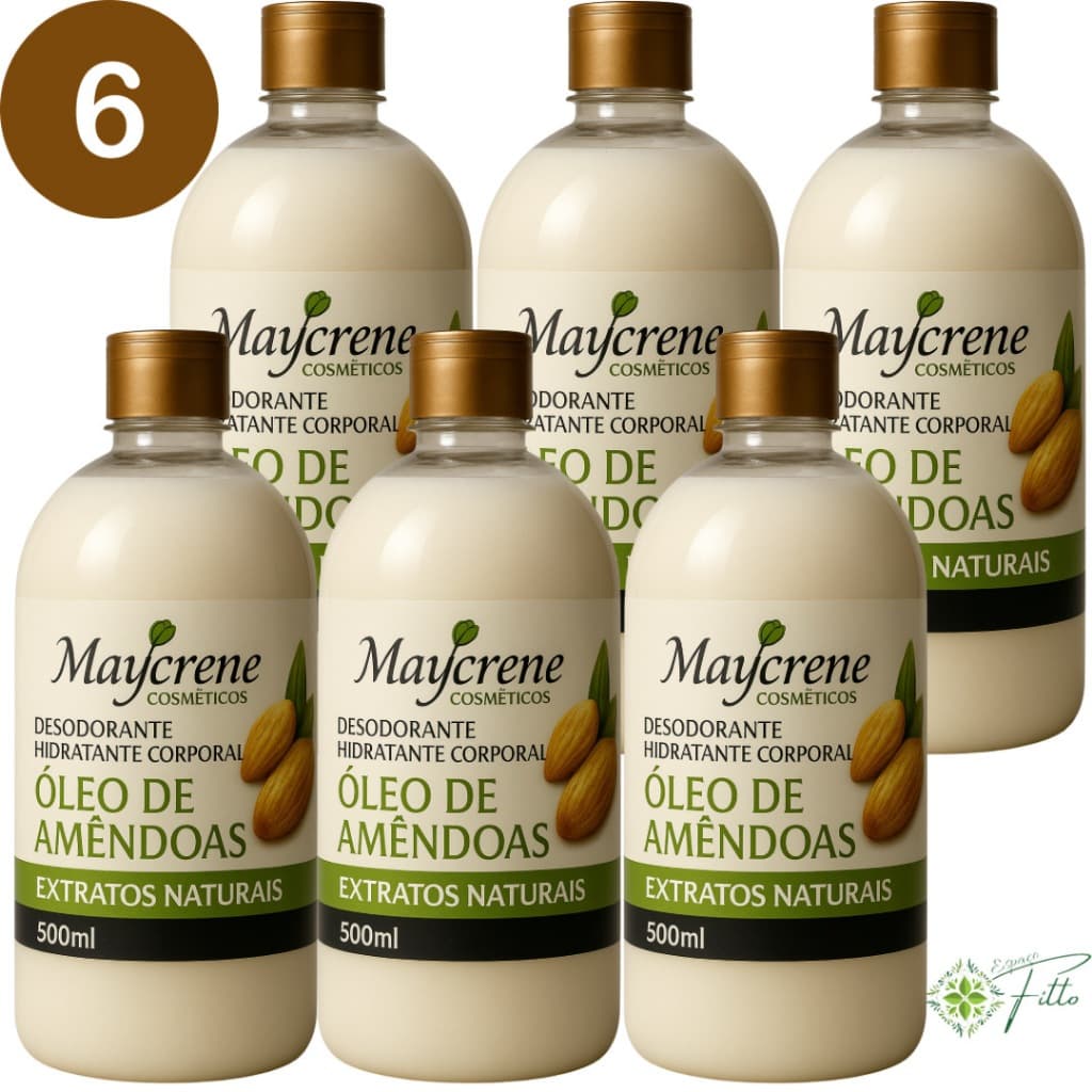 kit 6 Creme Hidratante Corpora Oleo de Amendoas maycrene