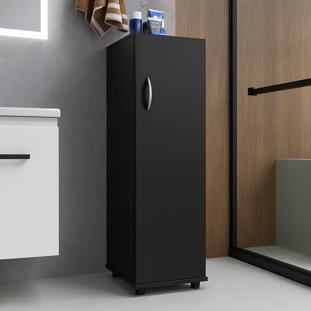 Organizador Armário Multiuso 1 Porta com 3 Prateleiras – Ideal para Cozinha, Banheiro, Quarto e Lavanderia