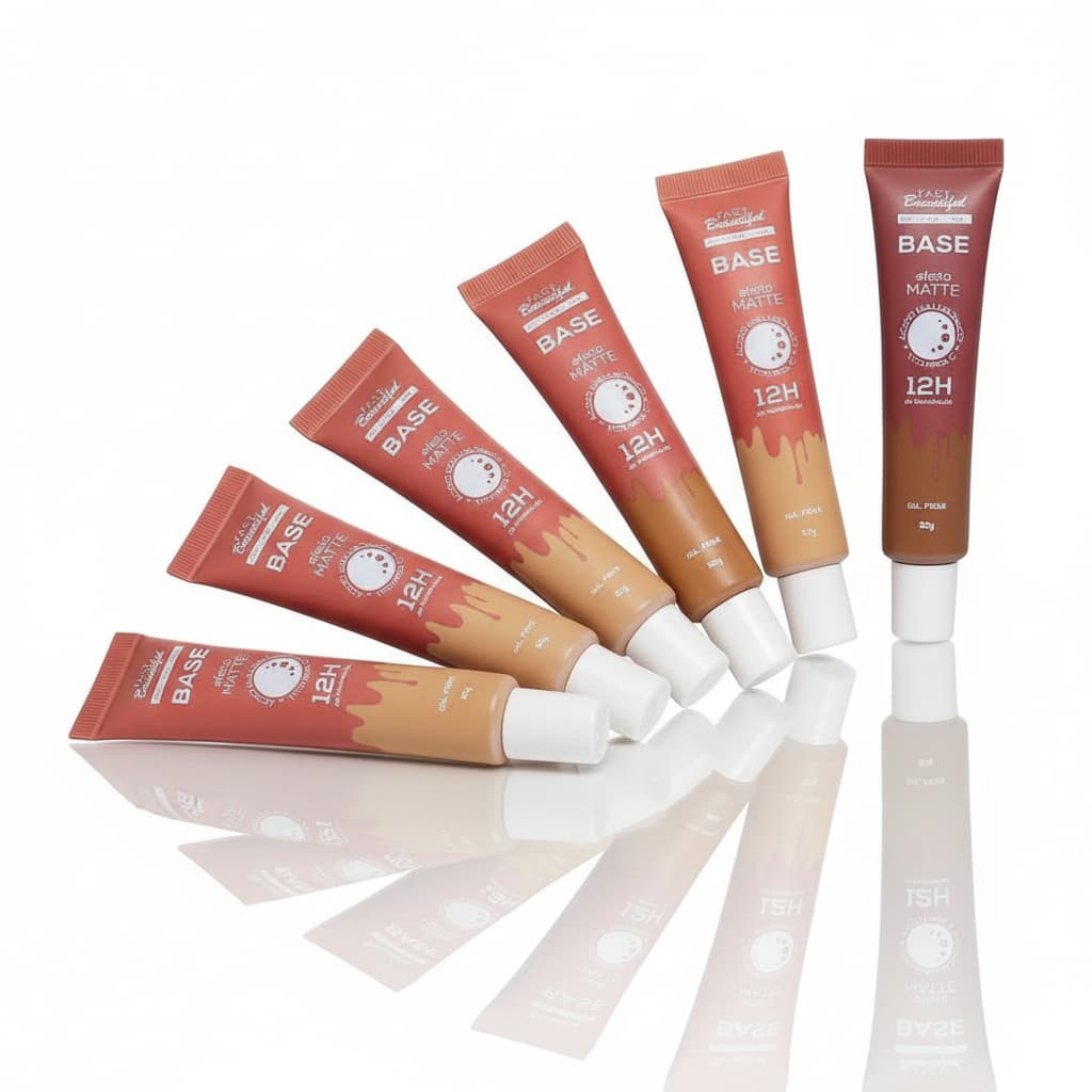 Base Líquida Matte Oil Free 12 Horas Face Beautiful  Maquiagem  Barata