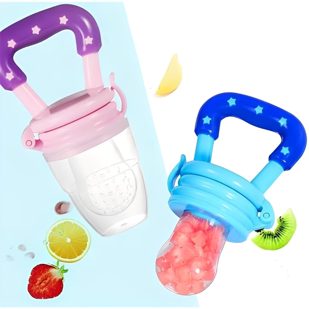 Chupeta Alimentadora Frutas Para Bebês Menino ou Menina Frutas ou Patês 1 ou 2 Unidades