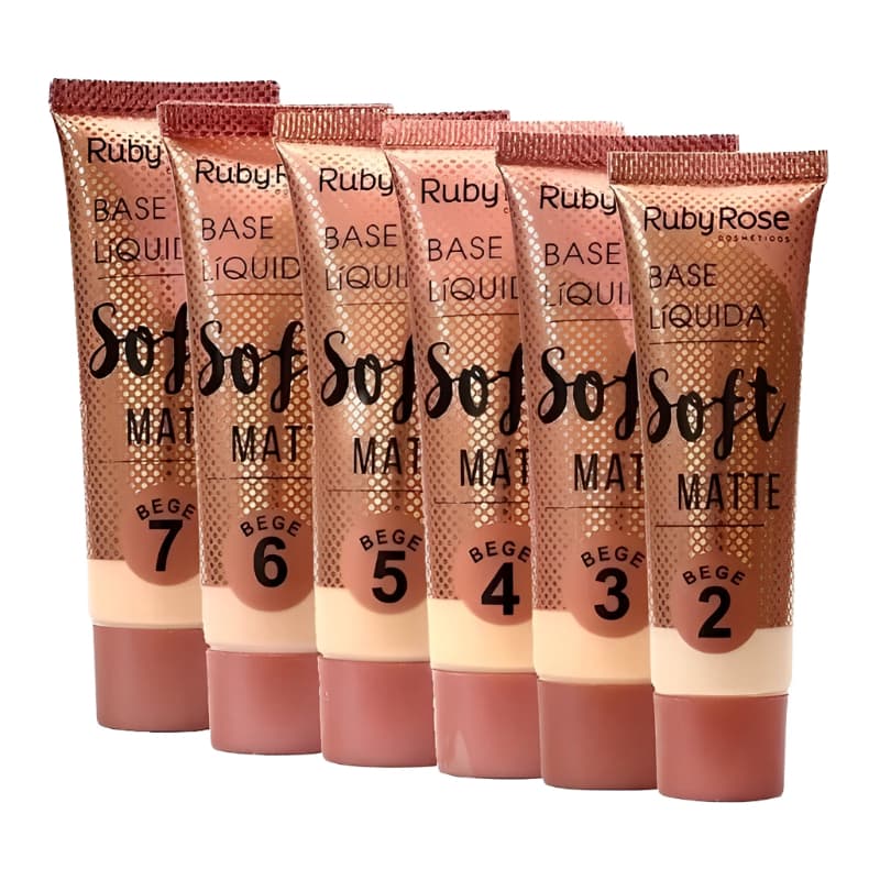 base liquida maquiagem facial soft matte ruby rose