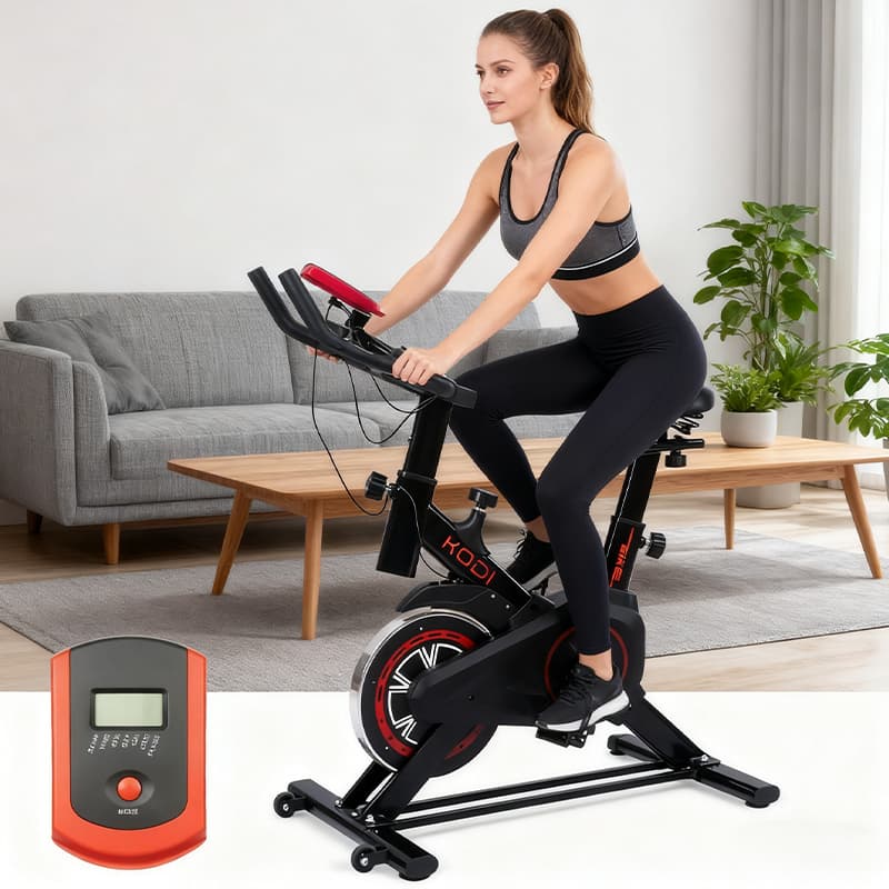 Bicicleta Ergométrica Casa 120kg Digital Silenciosa Ajustável Display LCD Fitness Home Gym