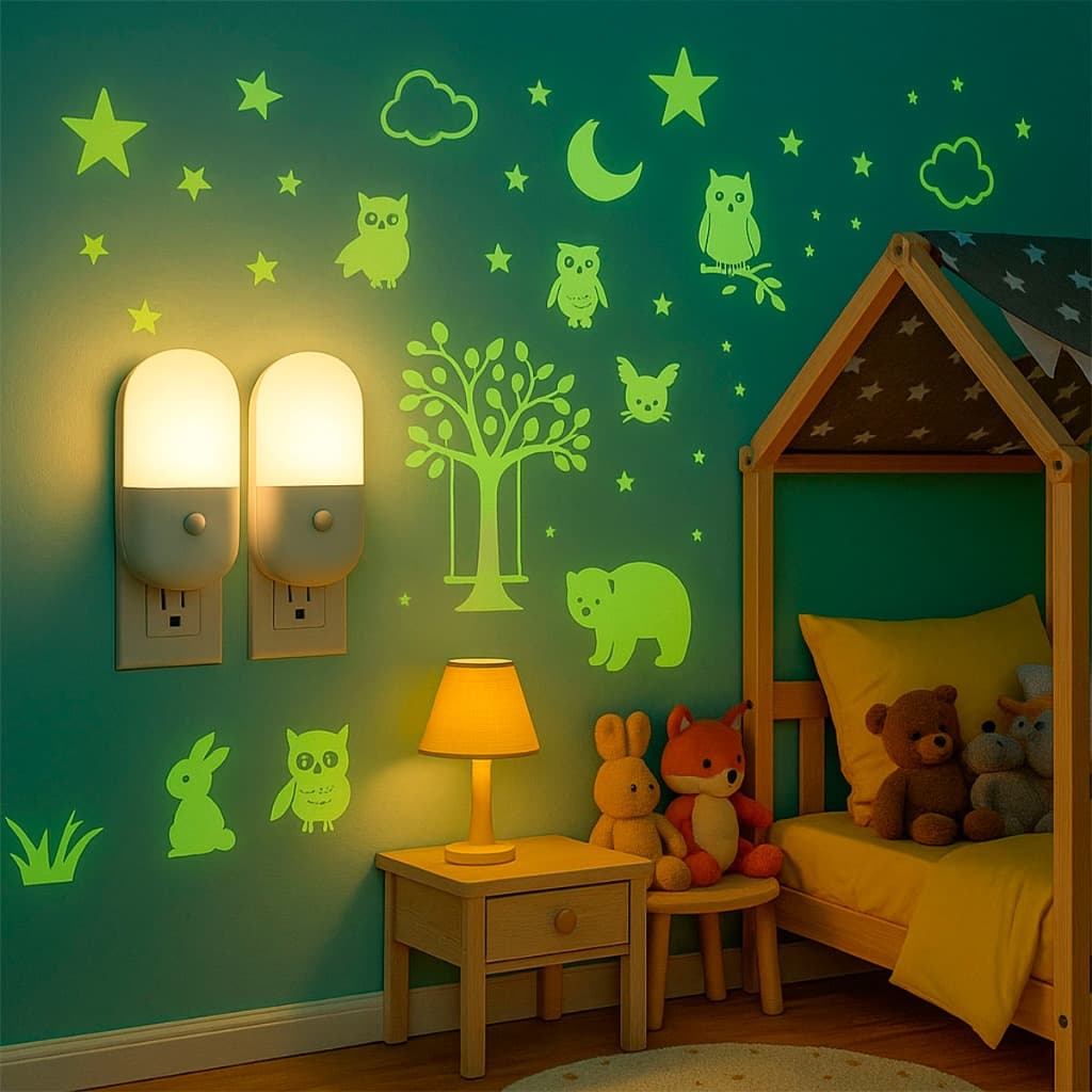 Abajur LED Mini Noturno Bivolt para Quarto Infantil Luminária de Tomada Luz Suave