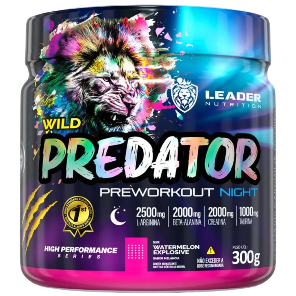 PRÉ TREINO WILD PREDATOR NIGHT PRE WORKOUT LEADER NUTRITION