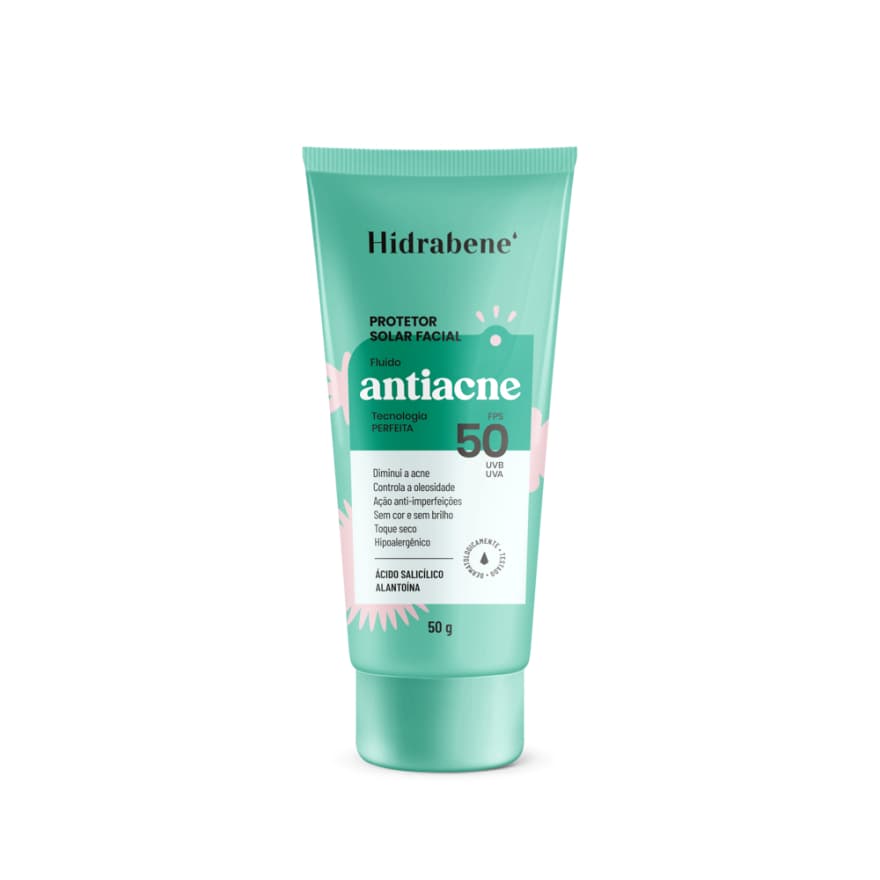 Hidrabene Protetor Solar Antiacne FPS 50 50 g