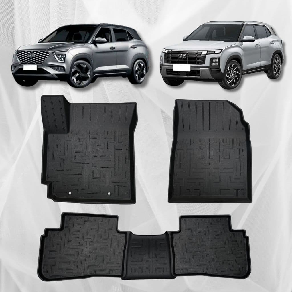 GRID Acessórios- Tapete De Carro Tapete Automotivo Tipo Bandeja Hyundai CRETA 2021-2026