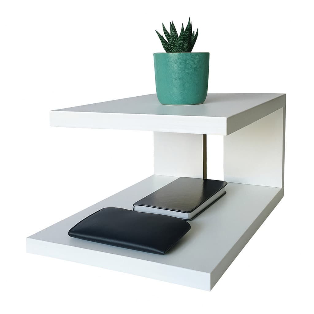 Criado Mudo Suspenso de Parede Mesa Pequena Quarto Sala Organizador Apoio Celular Abajur Lateral Cama Carregador Cores