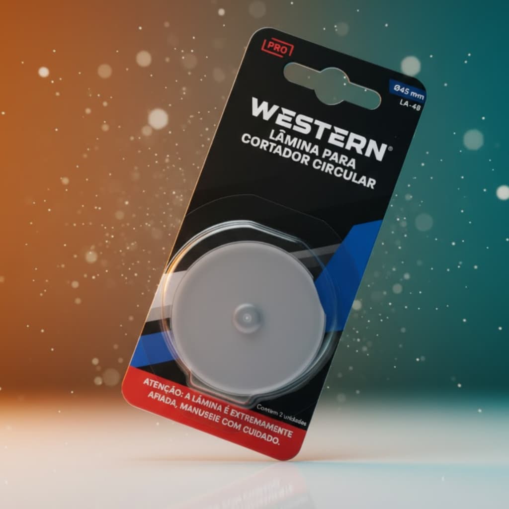 Kit 2 Lâminas 45mm Western – Discos de Corte para Patchwork, Tecido, Papel e Artesanato