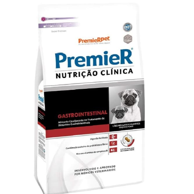 Ração Premier Gastrointestinal cães porte Pequeno 2kg