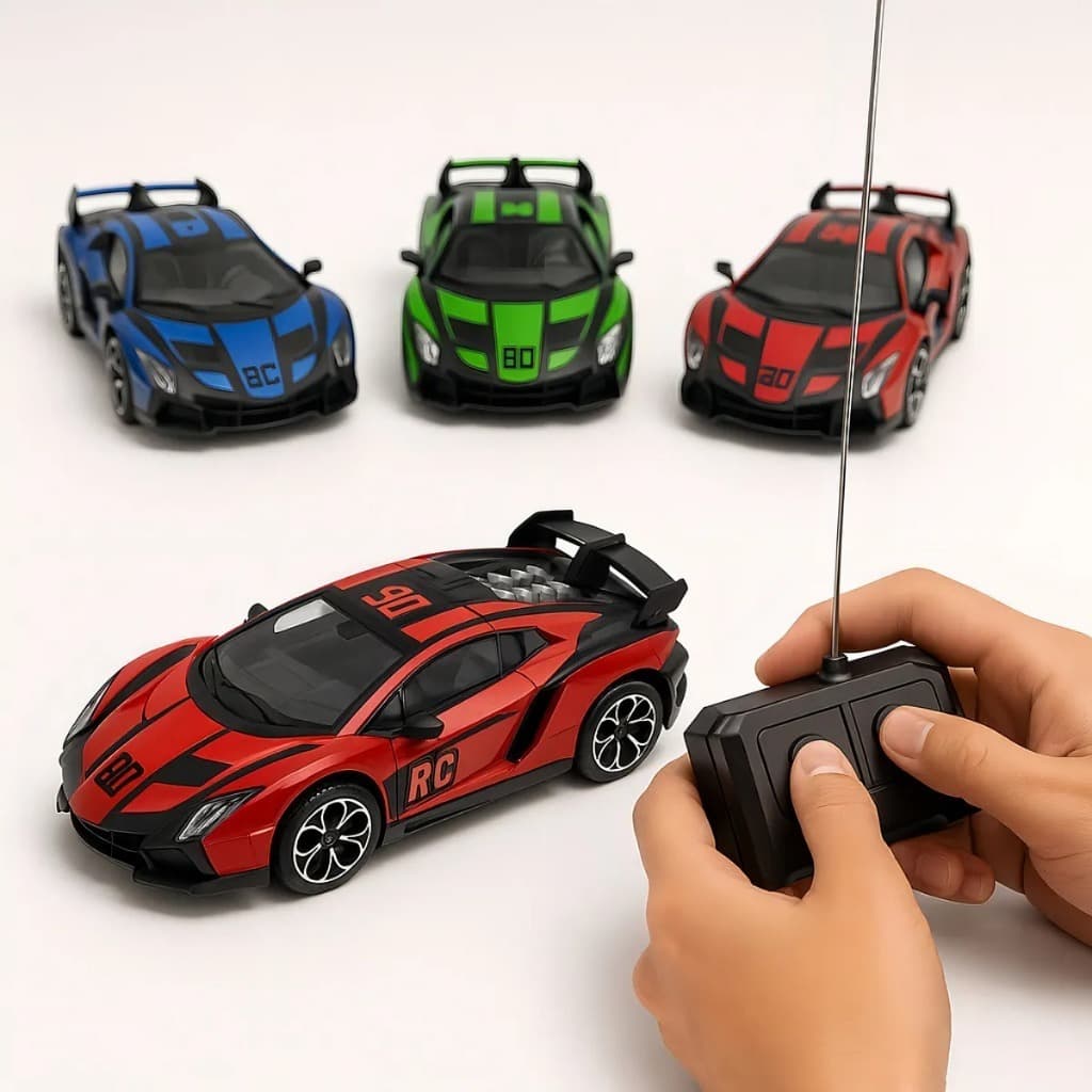 Carrinho Corrida Brinquedo Controle Remoto Racing Club 3 Funções Colorido