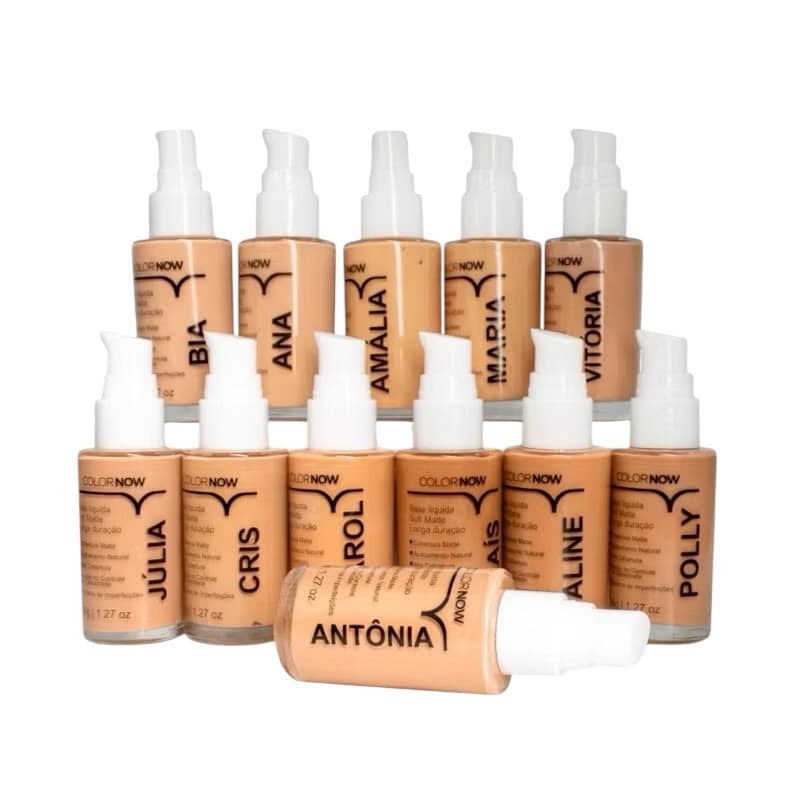 Base Líquida Soft Matte Longa Duração Alta Cobertura - Colornow