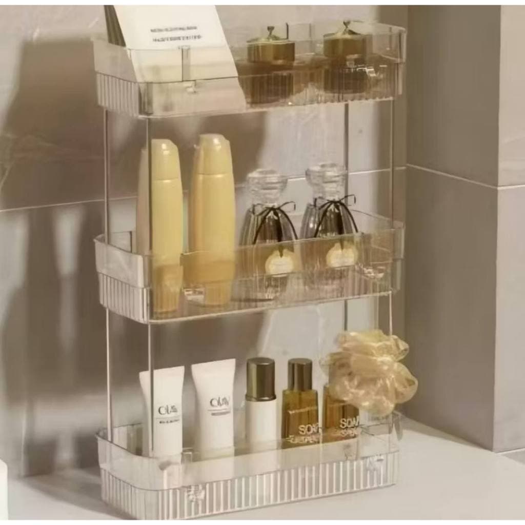 Prateleira 3 Andares Organizadora Acrílico P/ Banheiro Cozinha Cosmético Multiuso- Envio 24 HRS!