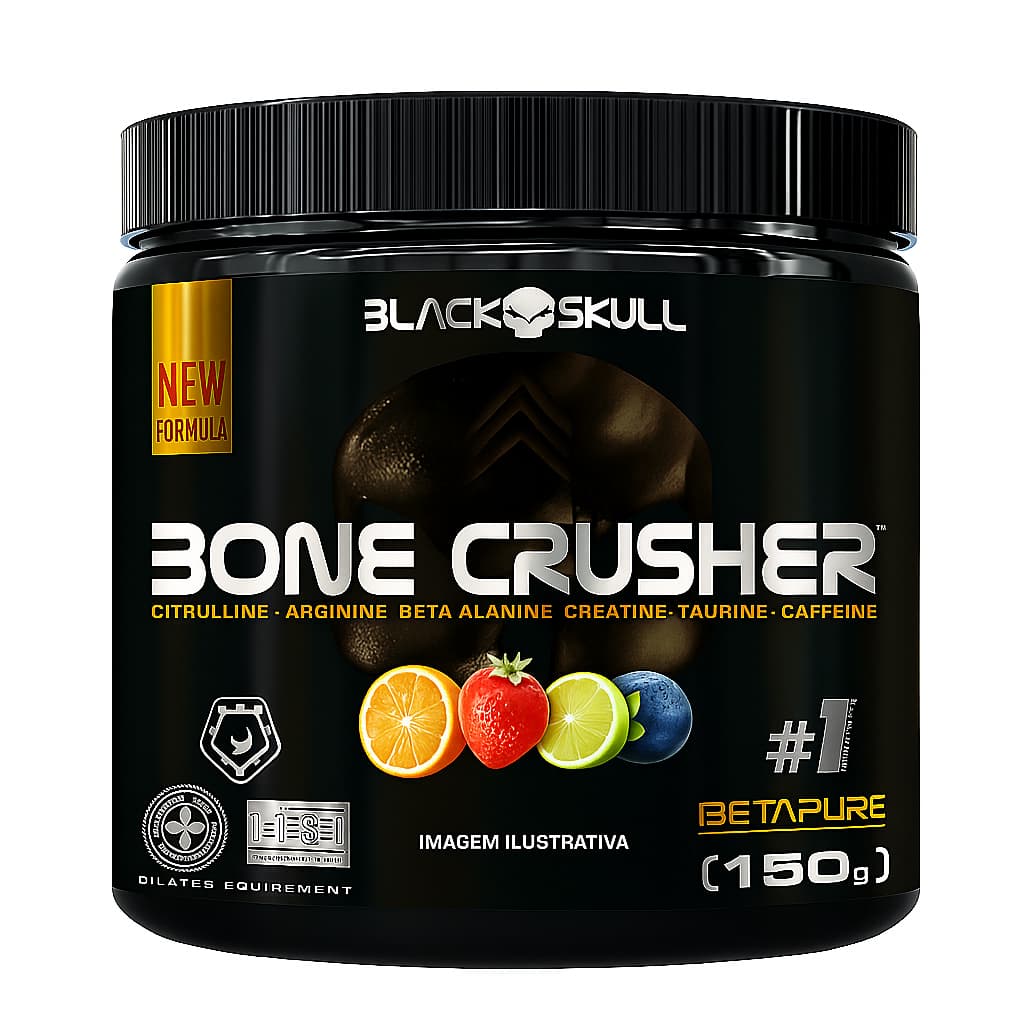 Pré treino Bone Crusher  150g Black Skull