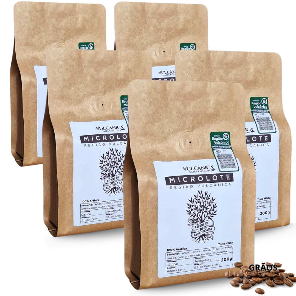 Café Microlote Catucaí Fermentado 1kg – Frutado e Licoroso da Região Vulcânica - Em Grão ou Moído
