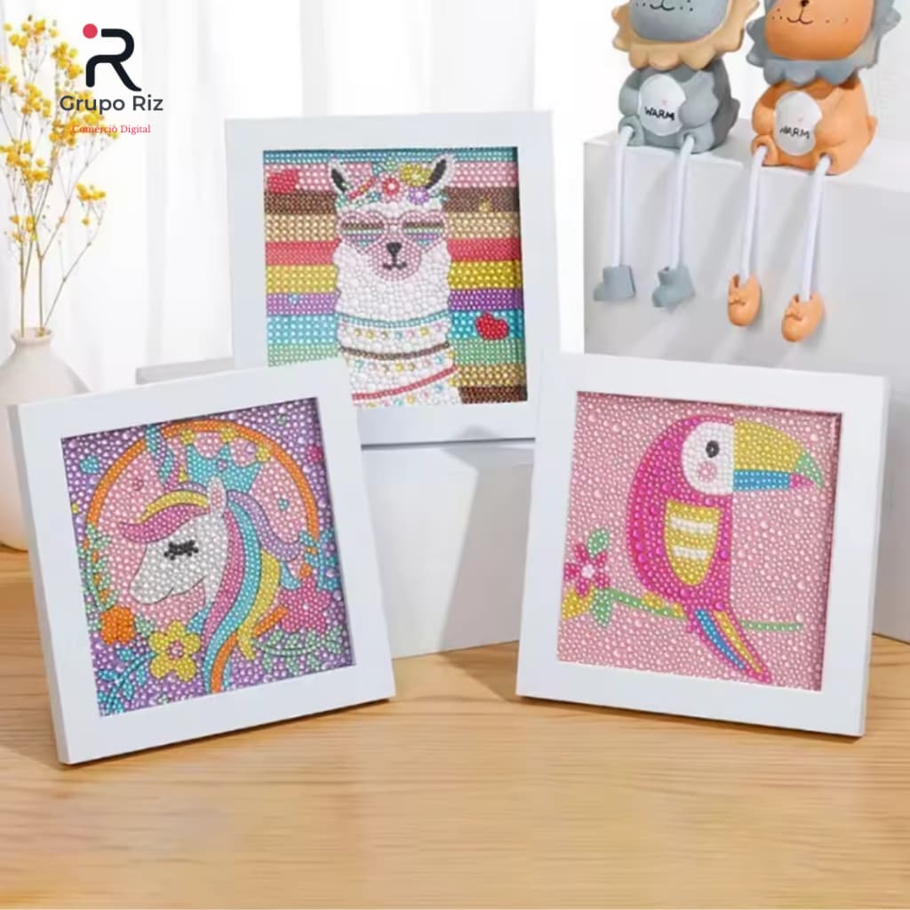 Kit Pintura De Diamante 5d Diamond Painting 18x18 Cm Papelaria Fofa
