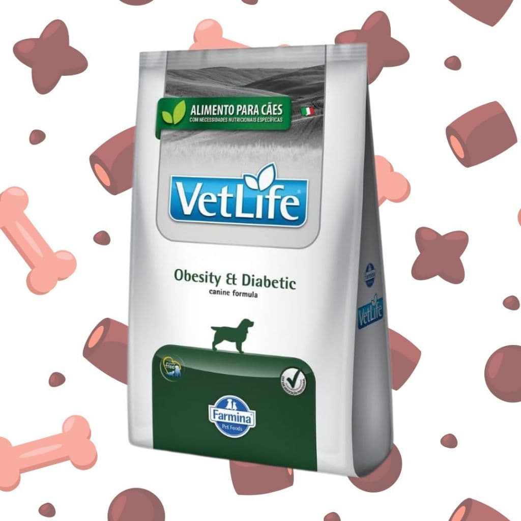 Ração Para Cachorros Adultos Grandes Obesity E Diabetic 10,1kg Vet Life