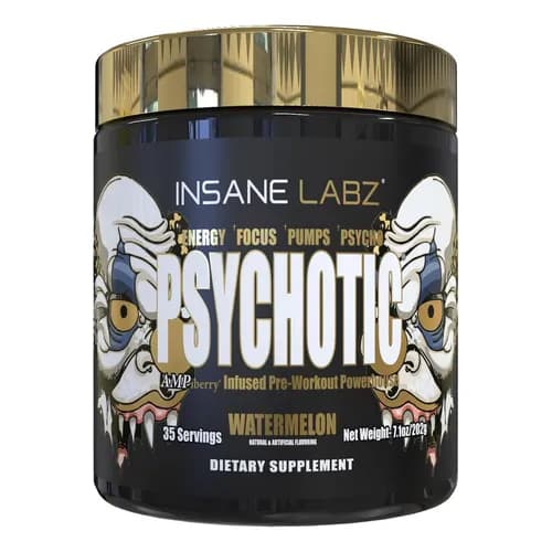 Psychotic Gold Pré-Treino 202g 35 Porções Por Recipiente Sabor Melancia - Insane Labz