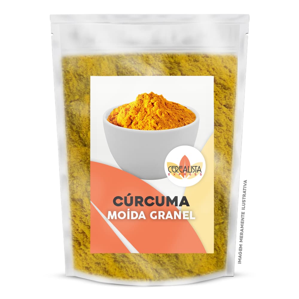 Cúrcuma em Pó Pura (Açafrão-da-Terra) Natural a Granel Condimento Culinário Tempero Natural