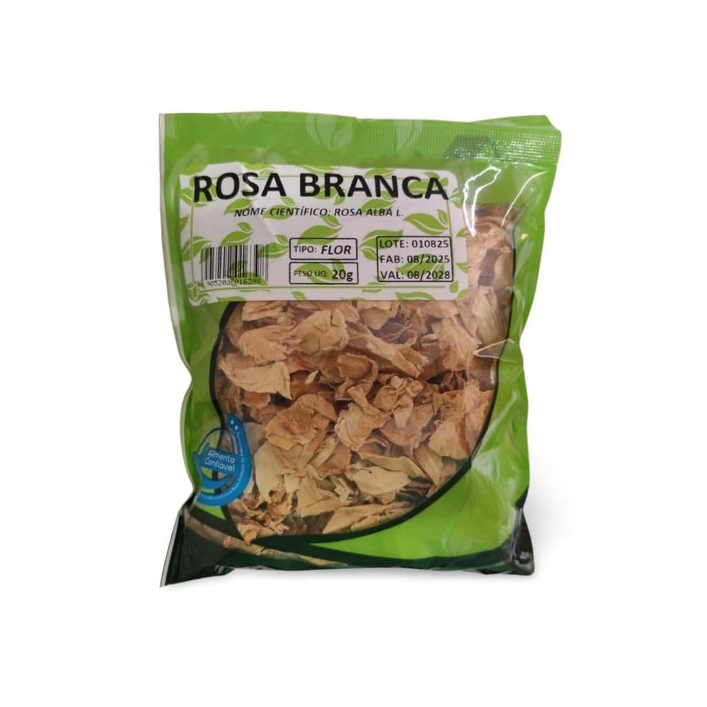 🌸 Rosa Branca Flor 20g | Pétalas Naturais e Secas - Banho Energético e Espiritual