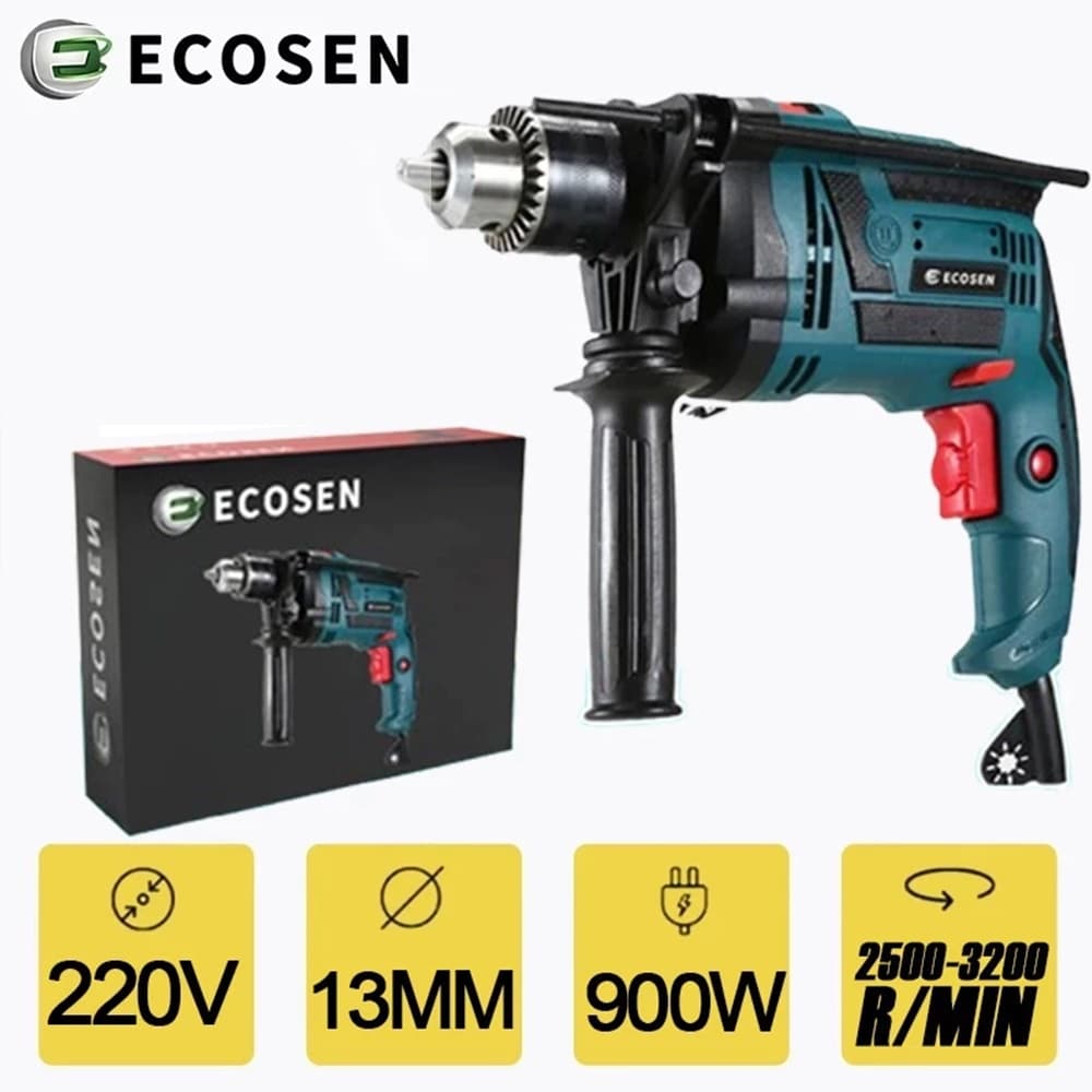 Furadeira Auto Reverso de Impacto Parafusadeira Drill 3200R/MIN 900W