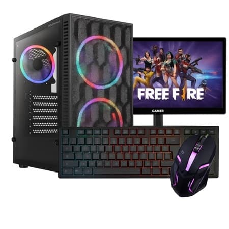 Computador Gamer Intel Core I7 3770, RX 580 8GB, 16GB Memória RAM, SSD 480GB + Monitor 19