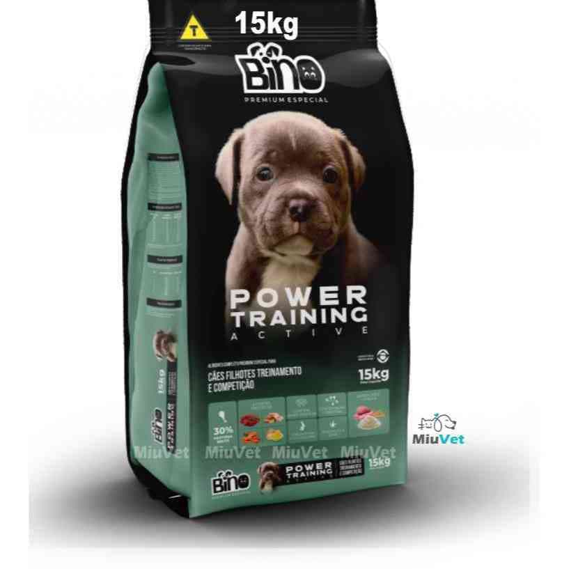 Ração Cachorro Filhote 15Kg Power Training 30% Proteína Bino Premium