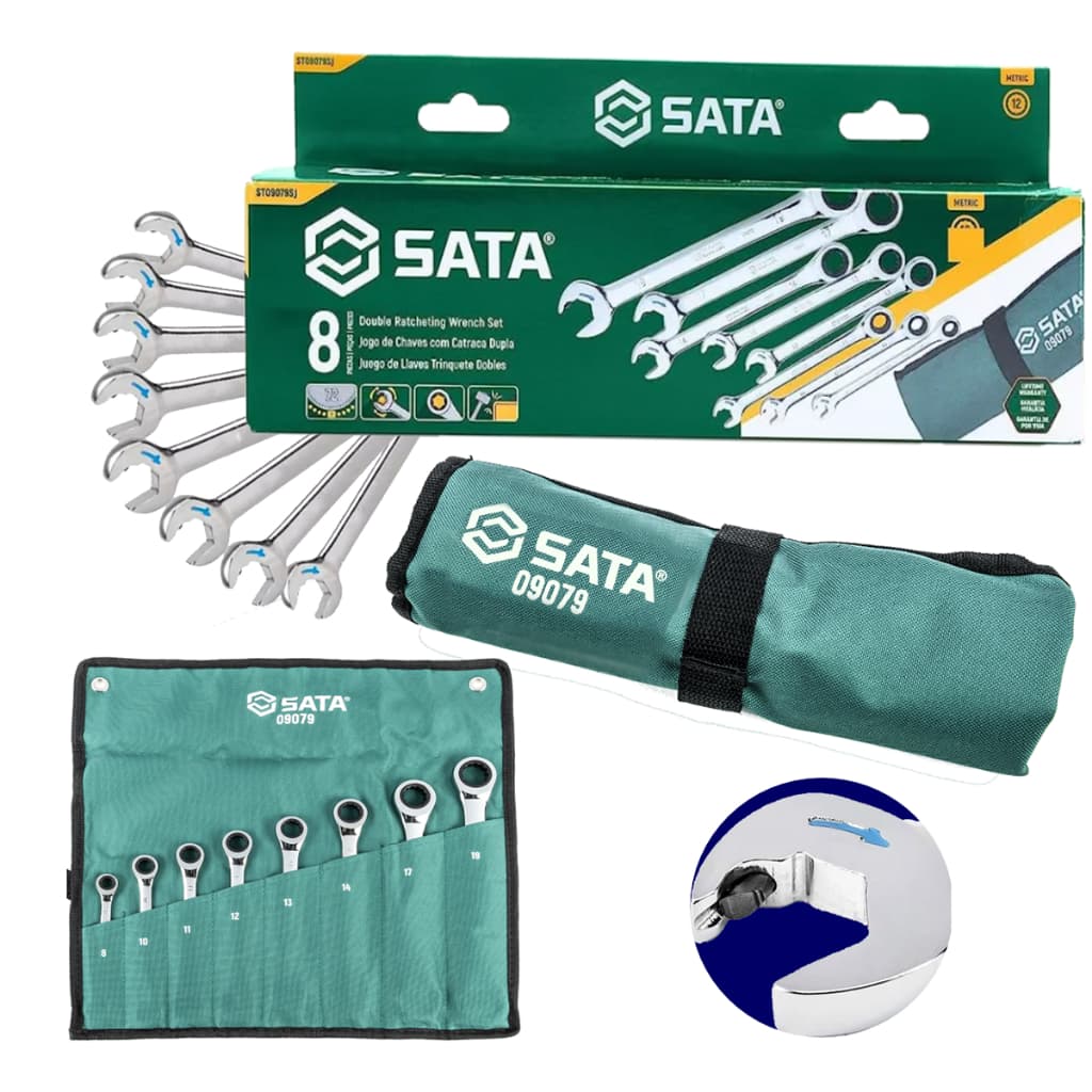 Jogo Chaves Combinadas Catraca Speedy 8 Pc - St09079sj Sata