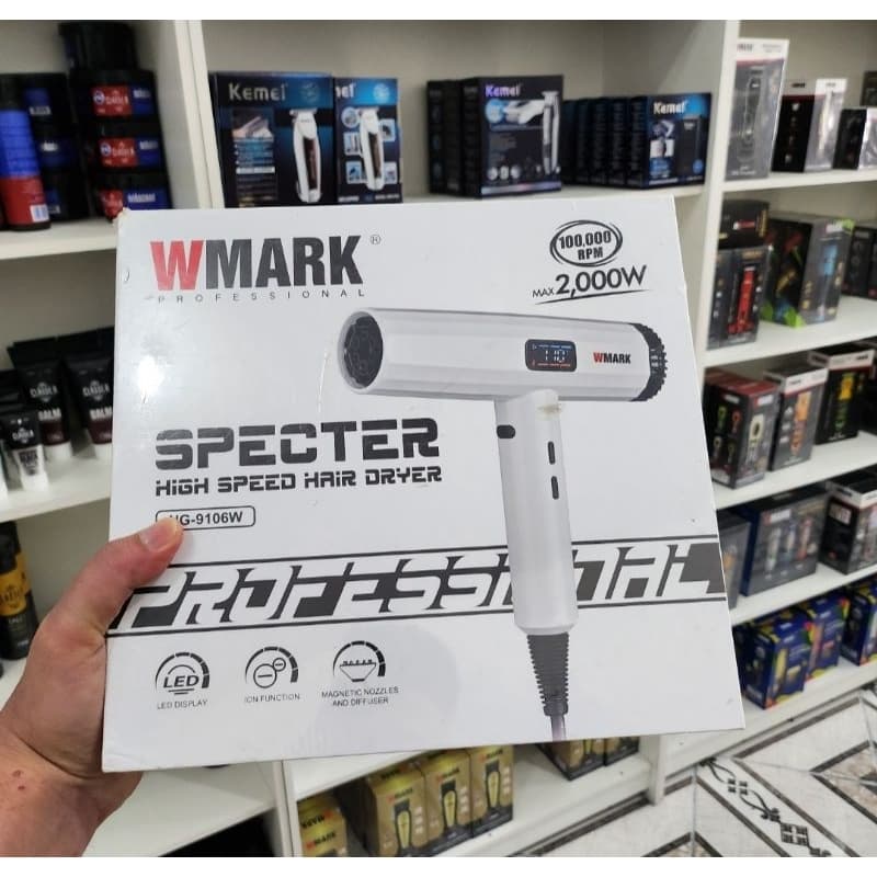 Secador de Cabelos Profissional Specter (GHOST) Wmark 100.000 RPM - 110V ou 220v