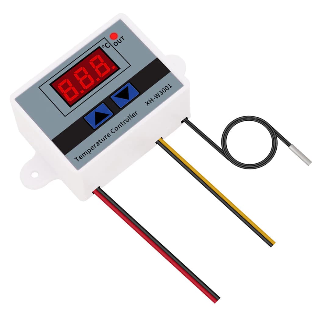 Controle De Temperatura Digital Com Sensor De Termostato 10A/12V/24V/220VAC/XH-W3001 Para Refrigeração